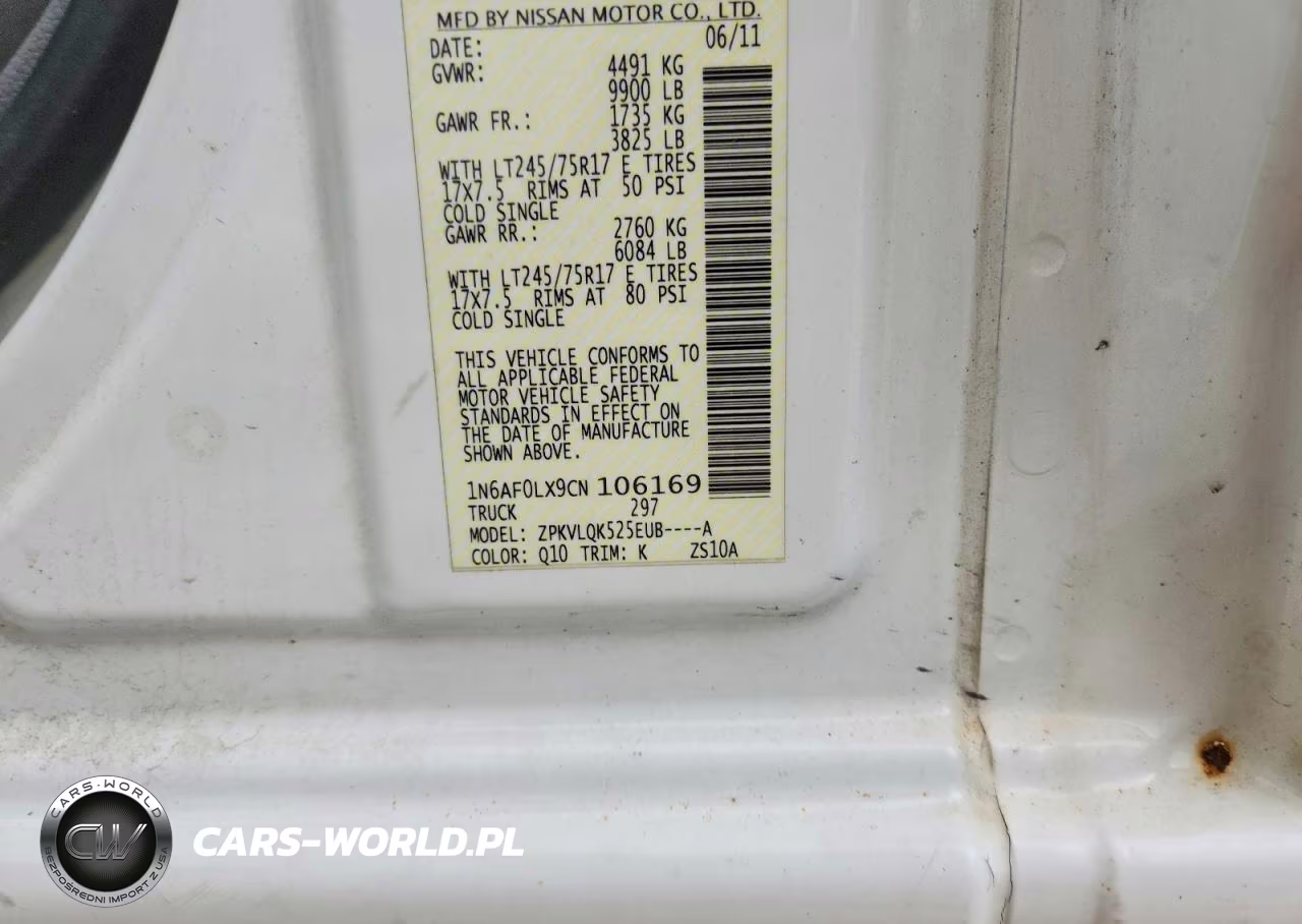 2012 Nissan Nv2500 Refrigerated Delivery Van VIN:1N6AF0LX9CN106169 - 13