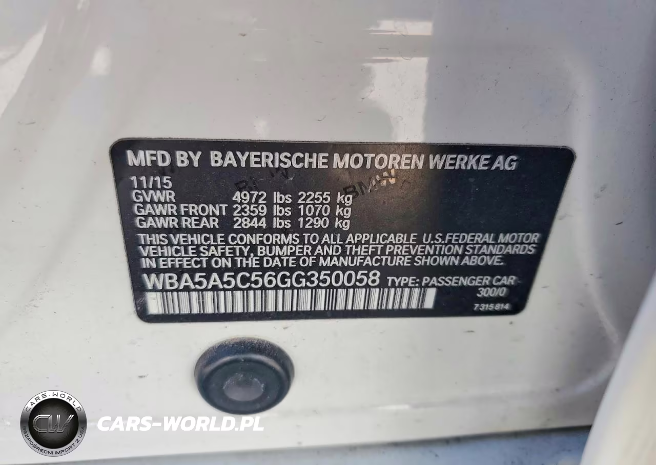 2016 BMW 528 I VIN:WBA5A5C56GG350058 - 12