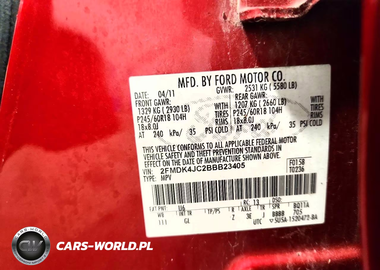 2011 Ford Edge Sel VIN:2FMDK4JC2BBB23405 - 13