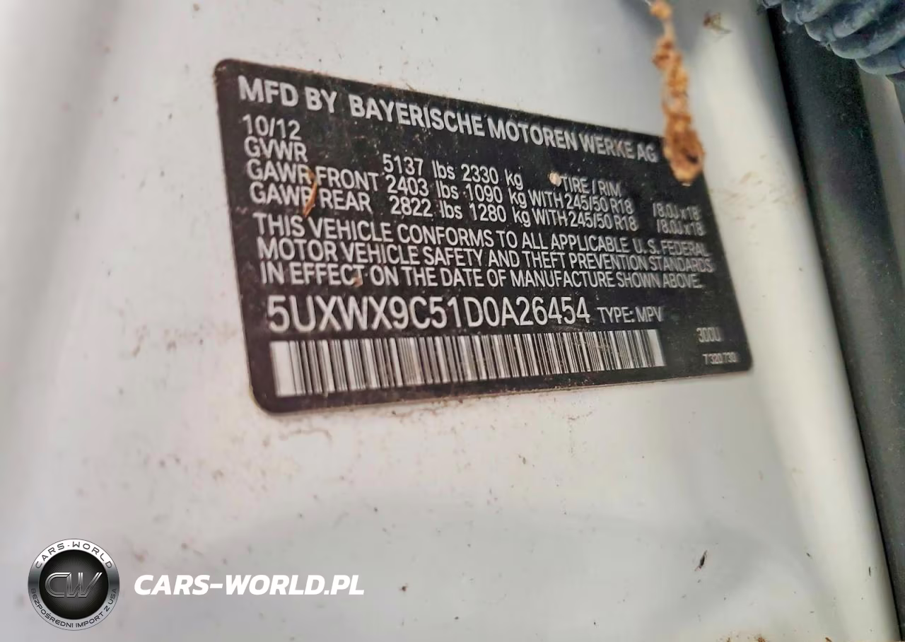 2013 BMW X3 xDrive28I VIN:5UXWX9C51D0A26454 - 13