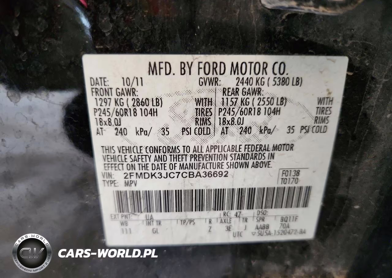 2012 Ford Edge Sel VIN:2FMDK3JC7CBA36692 - 13