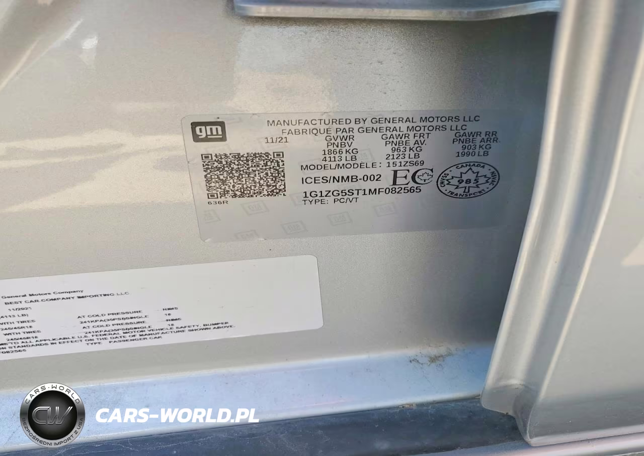 2021 Chevrolet Malibu Rs VIN:1G1ZG5ST1MF082565 - 12