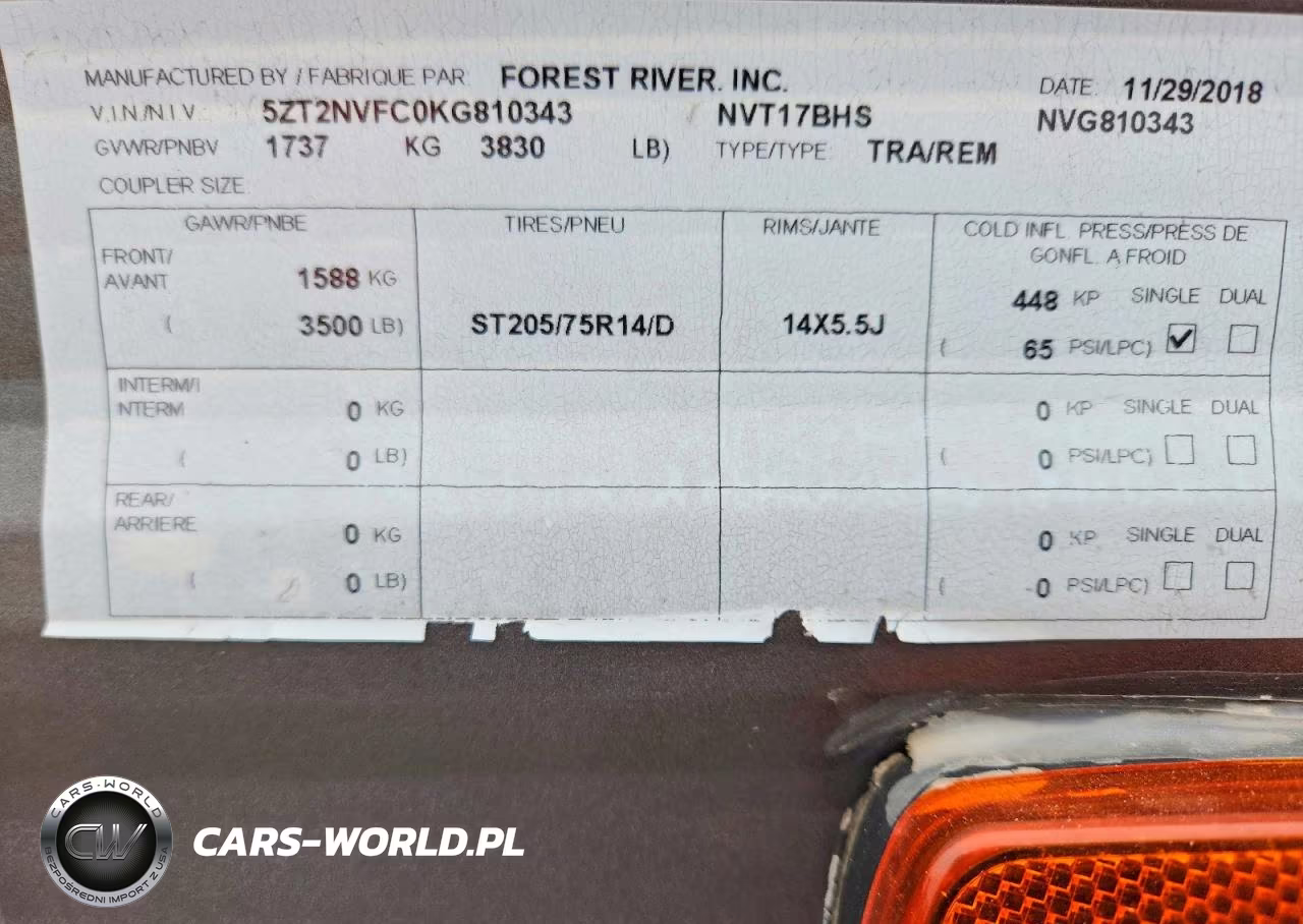 2019 Forest River Navi Camper VIN:5ZT2NVFC0KG810343 - 10