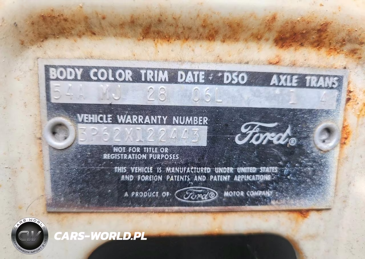 1963 Ford Uk VIN:3P62X122443 - 12
