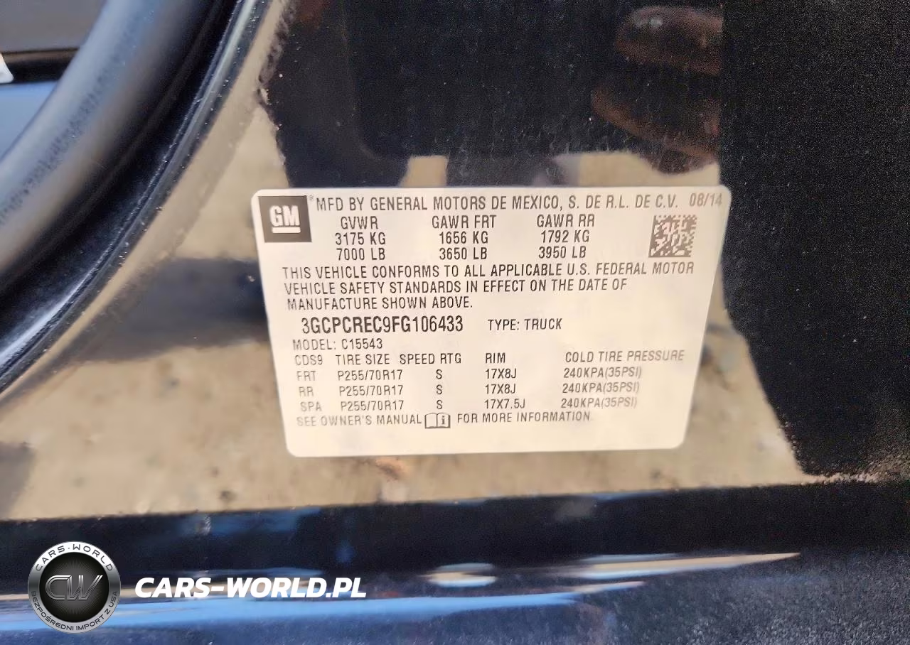 2015 Chevrolet Silverado C1500 Lt VIN:3GCPCREC9FG106433 - 12