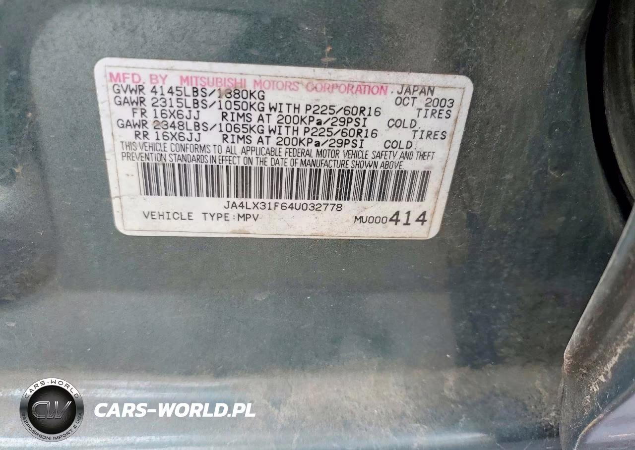2004 Mitsubishi Outlander Ls VIN:JA4LX31F64U032778 - 13