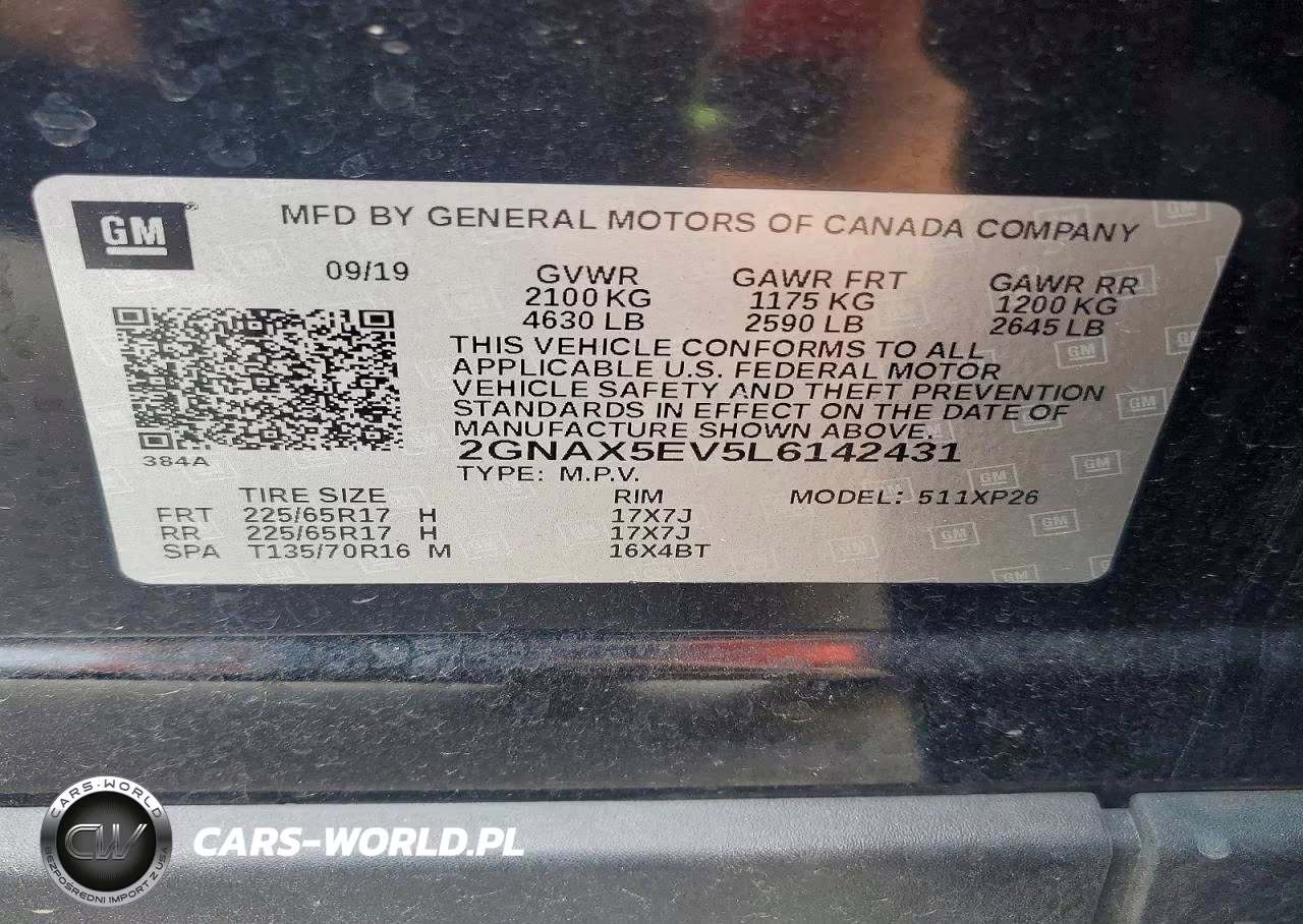 2020 Chevrolet Equinox VIN:2GNAX5EV5L6142431 - 14