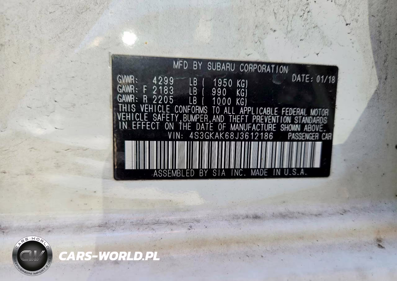 2018 Subaru Impreza Sport VIN:4S3GKAK68J3612186 - 13