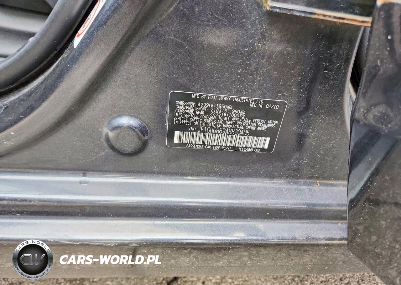 2010 Subaru Impreza 2.5I Premium VIN:JF1GH6B69AH820405 - 13