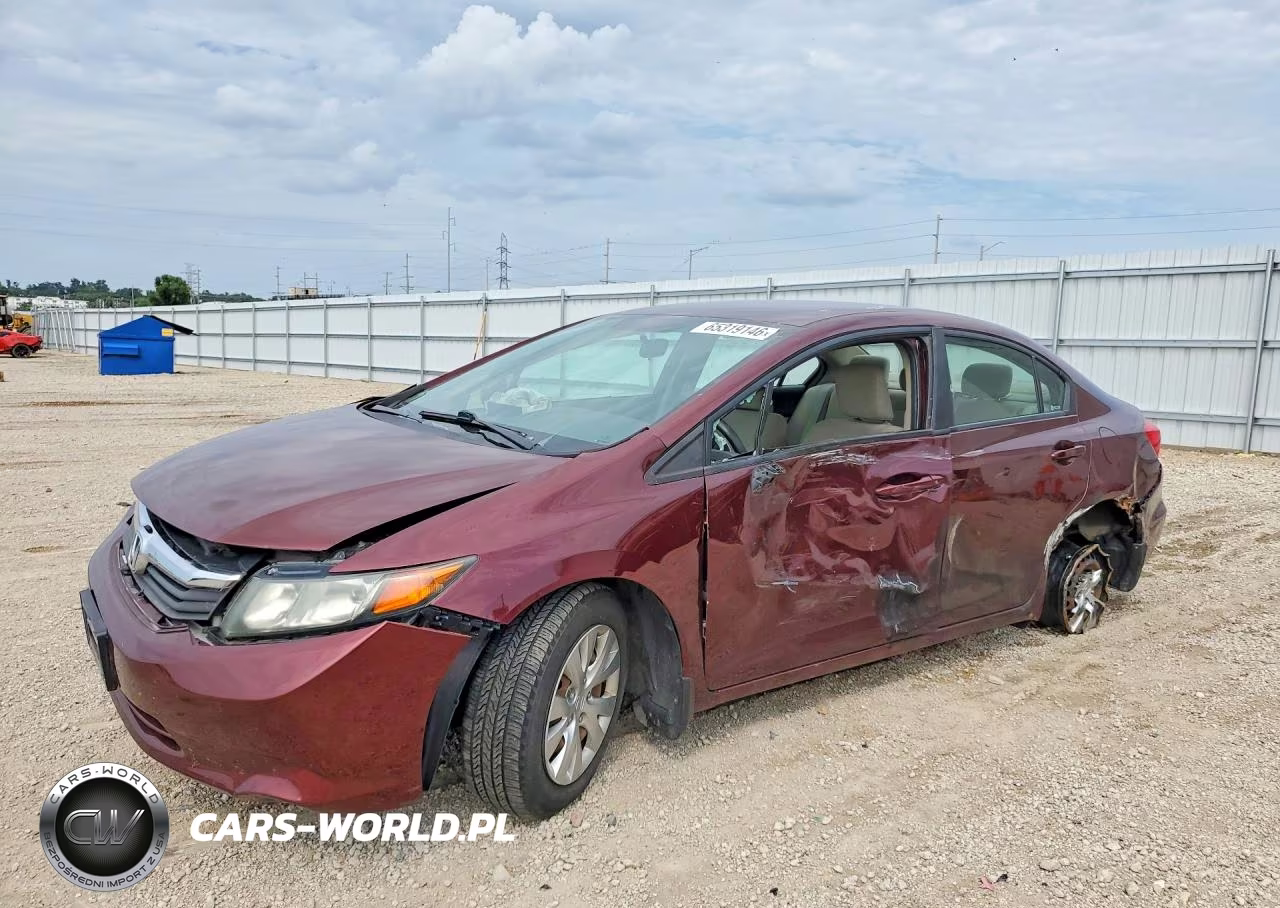2012 Honda Civic Lx VIN:19XFB2F50CE064330 - 1