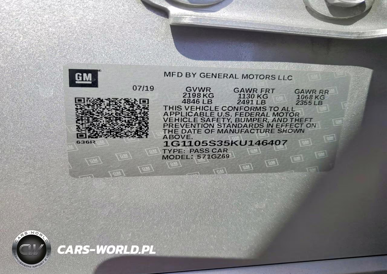 2019 Chevrolet Impala Premier VIN:1G1105S35KU146407 - 12