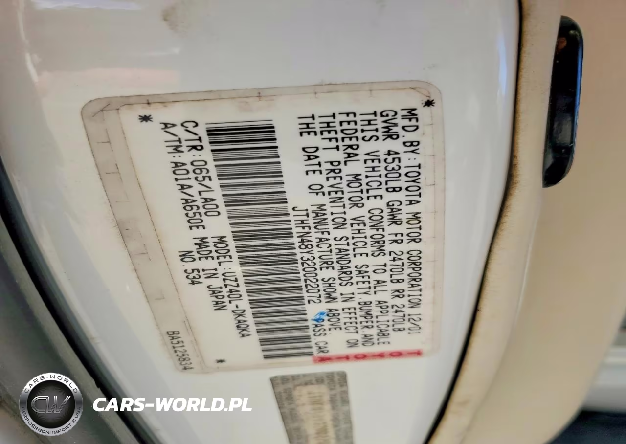 2002 Lexus Sc 430 VIN:JTHFN48Y320022072 - 12