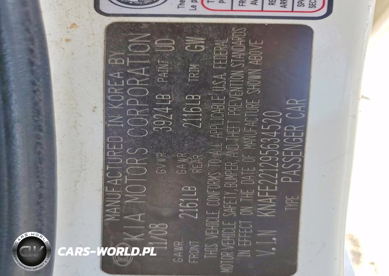 2009 Kia Spectra Lx VIN:KNAFE221295634520 - 12