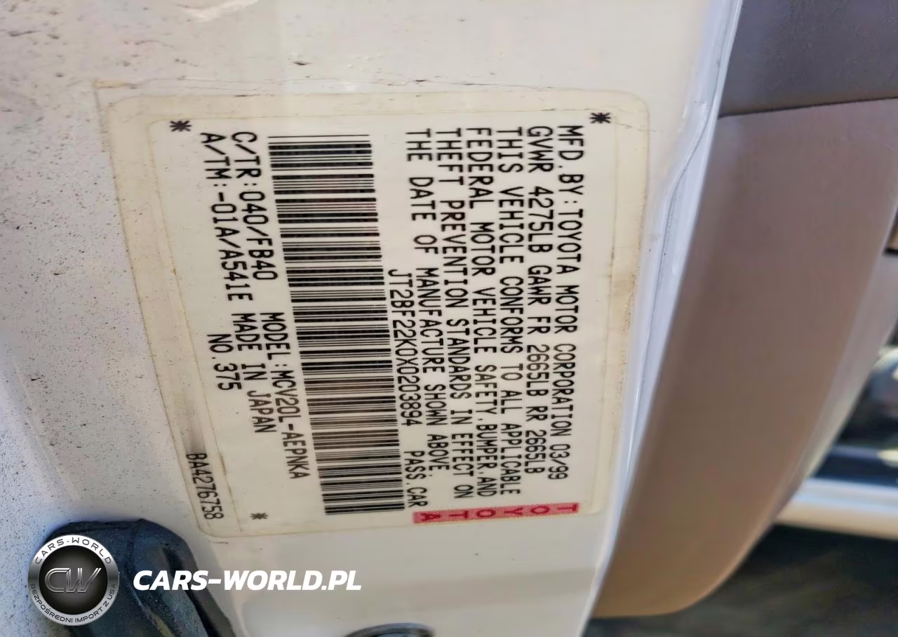 1999 Toyota Camry Le V6 VIN:JT2BF22K0X0203894 - 12