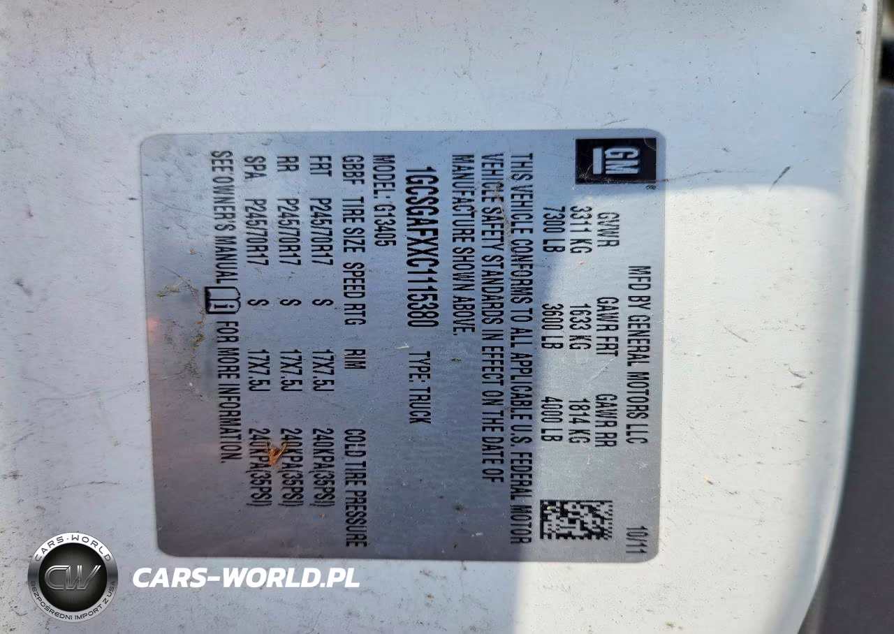 2012 Chevrolet Express G1500 VIN:1GCSGAFXXC1115380 - 13