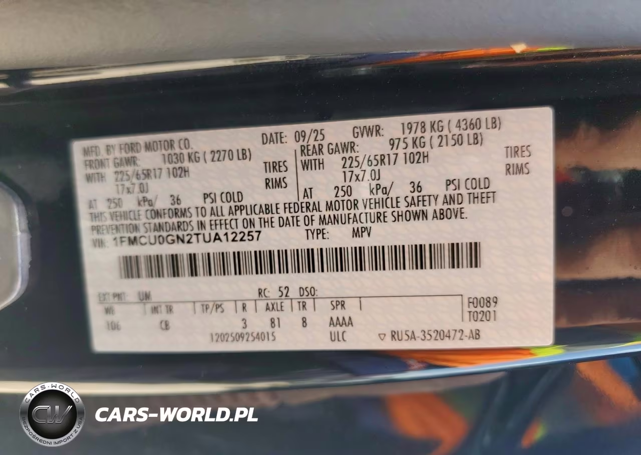 2026 Ford Escape VIN:1FMCU0GN2TUA12257 - 13