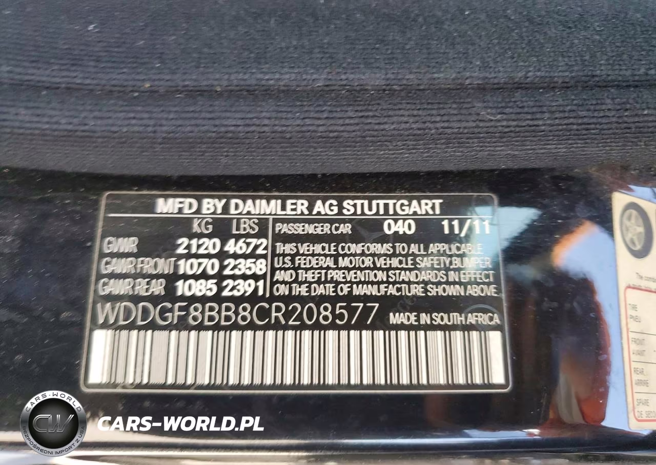 2012 Mercedes-Benz C 300 4Matic VIN:WDDGF8BB8CR208577 - 12