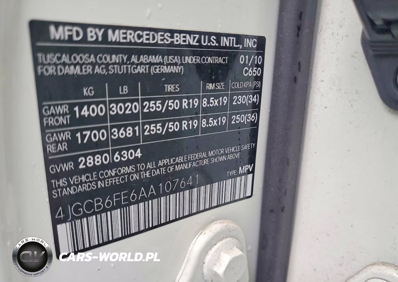 2010 Mercedes-Benz R 350 4Matic VIN:4JGCB6FE6AA107641 - 14