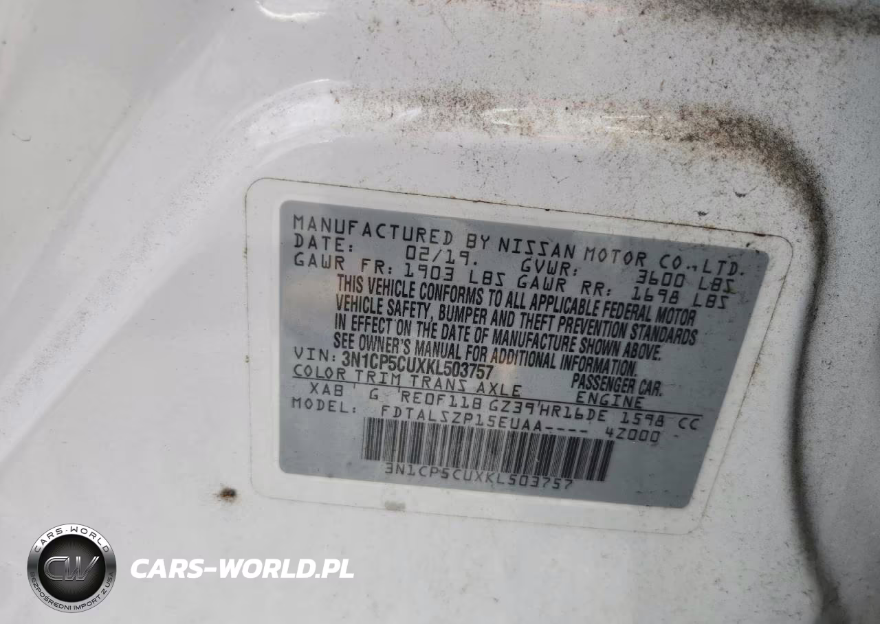 2019 Nissan Kicks Sv VIN:3N1CP5CUXKL503757 - 13