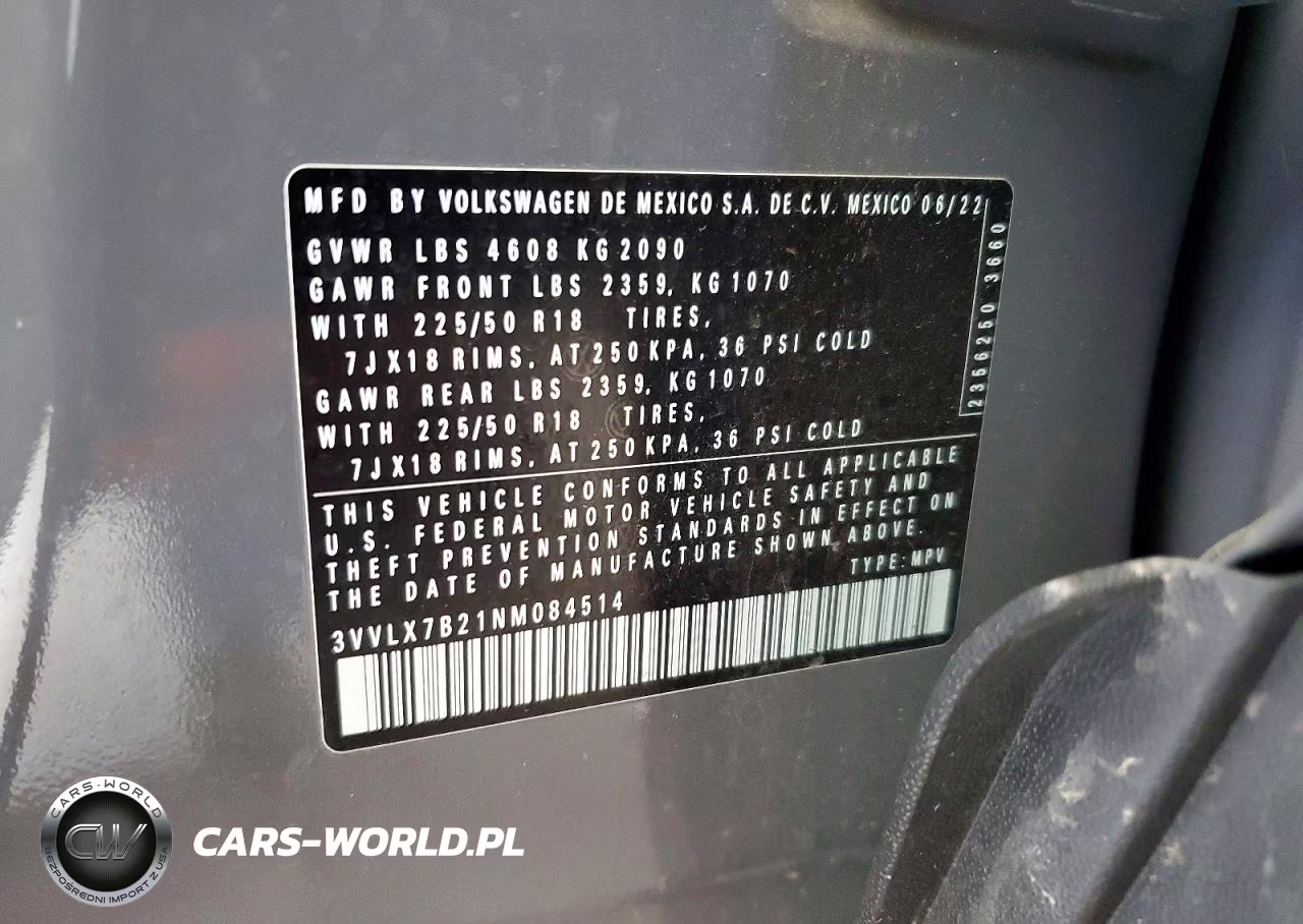 2022 Volkswagen Taos Se Iq Drive VIN:3VVLX7B21NM084514 - 14