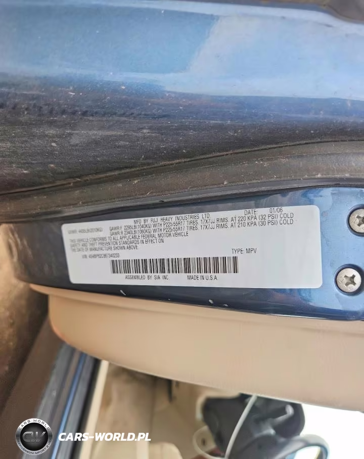 2006 Subaru Legacy Outback 2.5I Limited VIN:4S4BP62C867340233 - 12