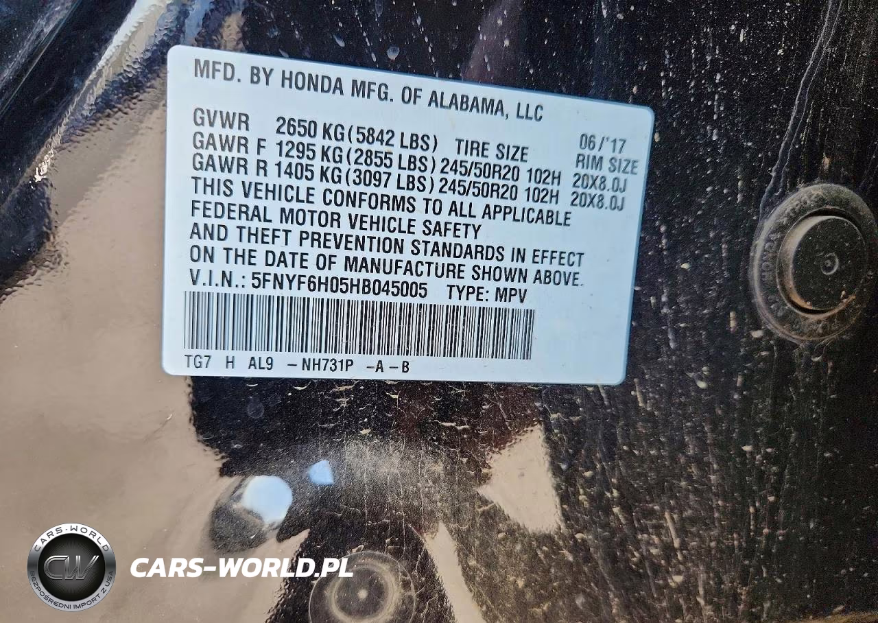 2017 Honda Pilot Elite VIN:5FNYF6H05HB045005 - 12