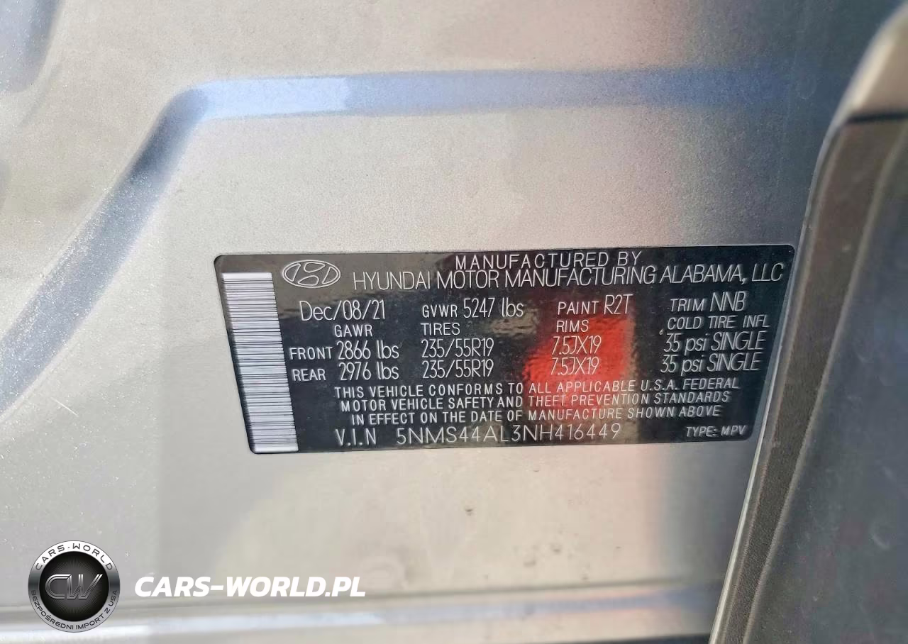 2022 Hyundai Santa Fe Limited VIN:5NMS44AL3NH416449 - 13