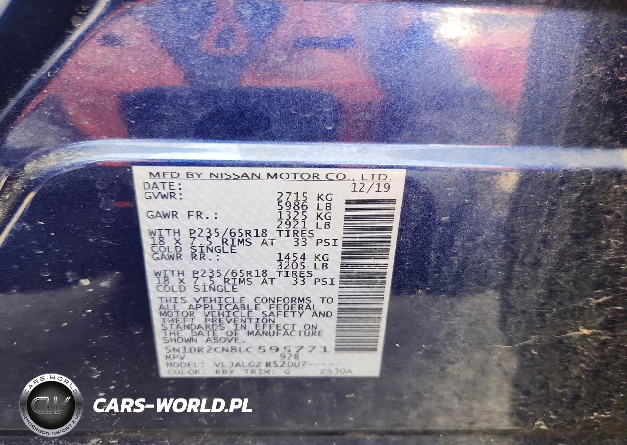 2020 Nissan Path Sl VIN:5N1DR2CN8LC595771 - 13