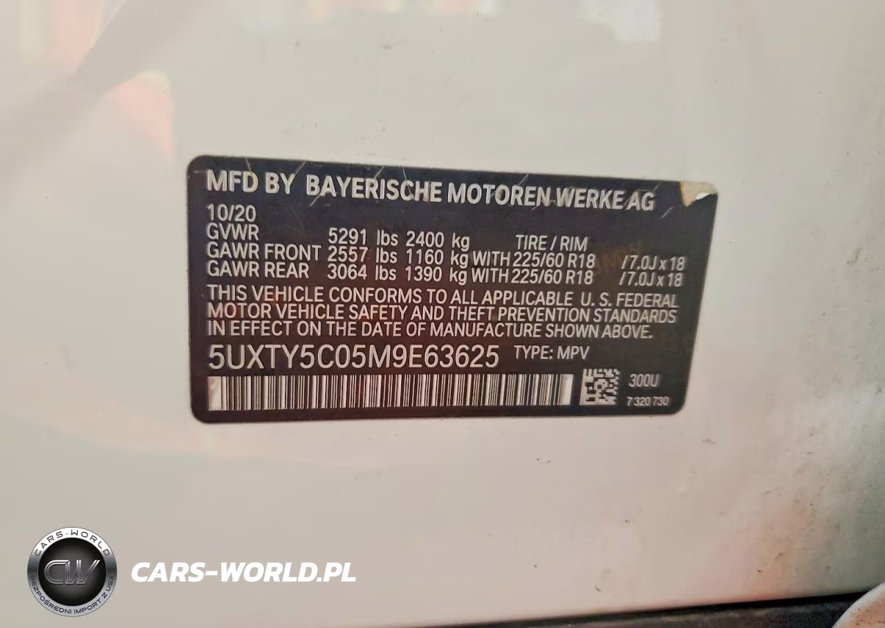 2021 BMW X3 xDrive30I VIN:5UXTY5C05M9E63625 - 14