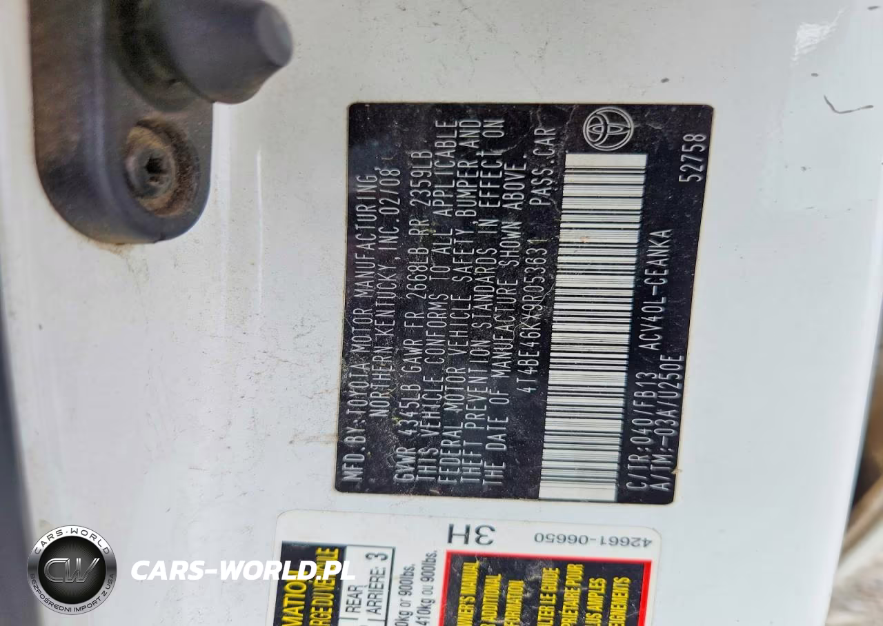 2009 Toyota Camry Le VIN:4T4BE46KX9R053631 - 12