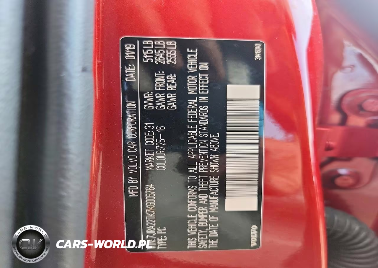 2019 Volvo S60 T6 Momentum VIN:7JRA22TK7KG005764 - 13