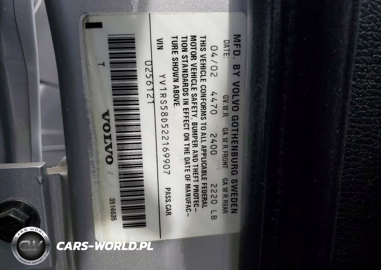 2002 Volvo S60 2.4T VIN:YV1RS58D522169907 - 12