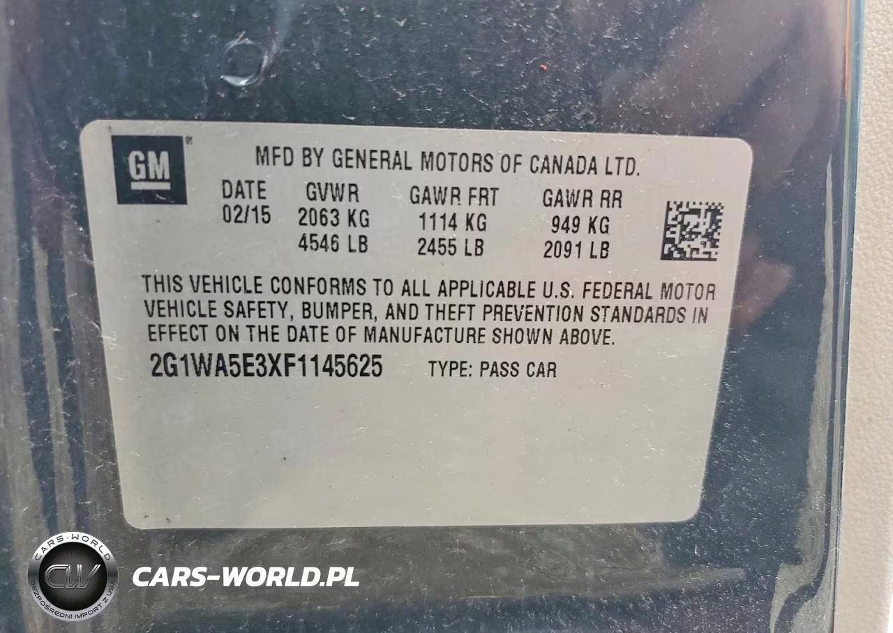 2015 Chevrolet Impala Limited Ls VIN:2G1WA5E3XF1145625 - 12