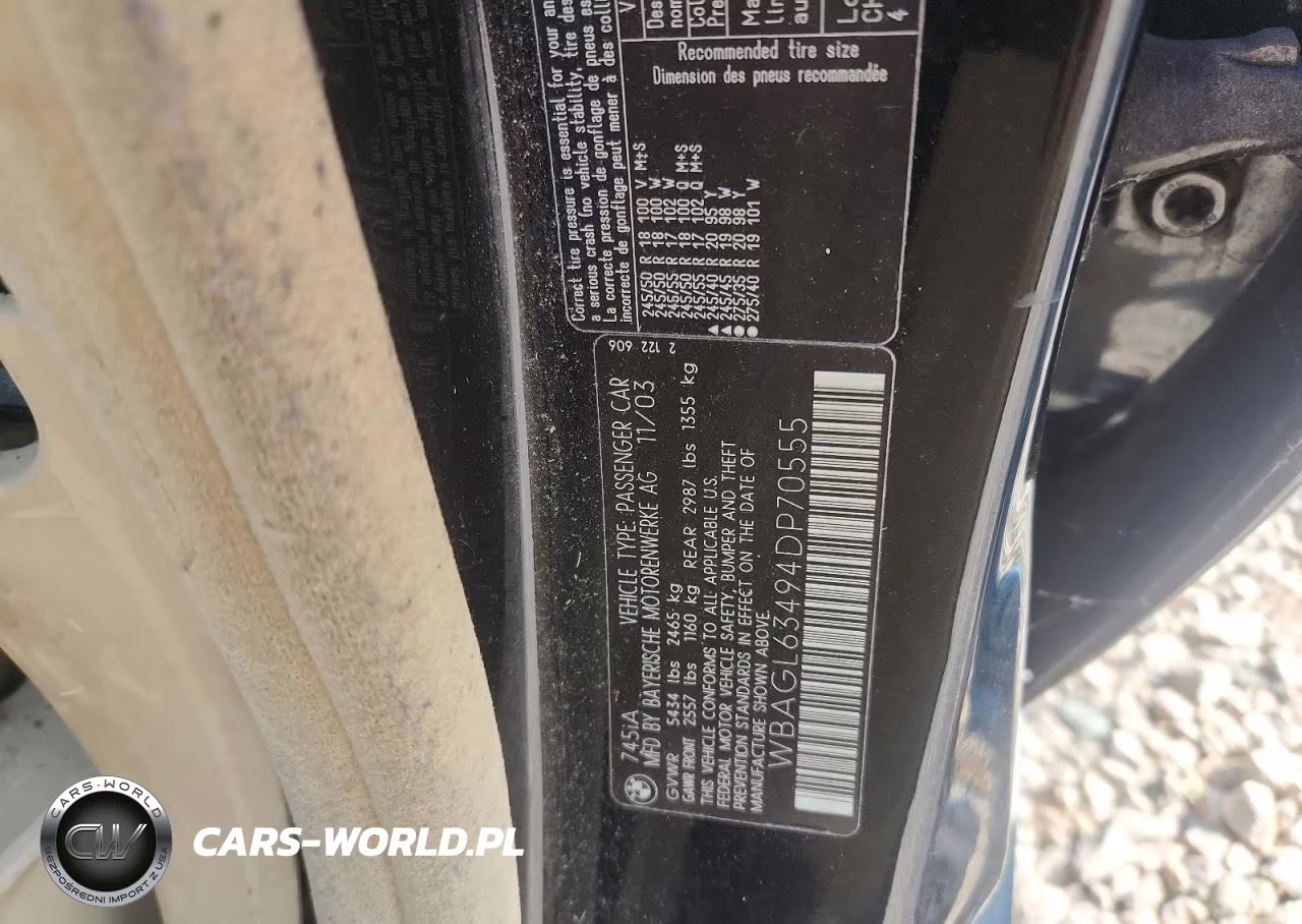 2004 BMW 745 I VIN:WBAGL63494DP70555 - 12