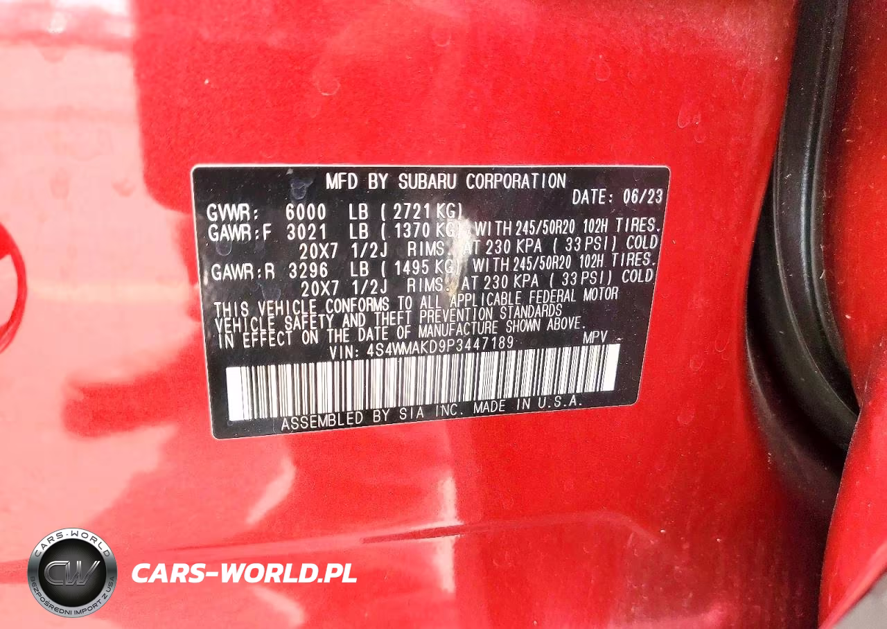 2023 Subaru Ascent Limited VIN:4S4WMAKD9P3447189 - 13