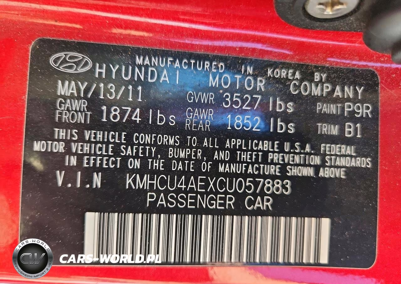 2012 Hyundai Accent Gls VIN:KMHCU4AEXCU057883 - 13