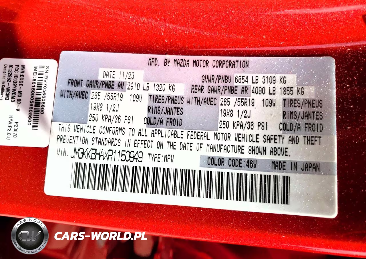 2024 Mazda Cx-90 Preferred VIN:JM3KKBHAXR1150949 - 13