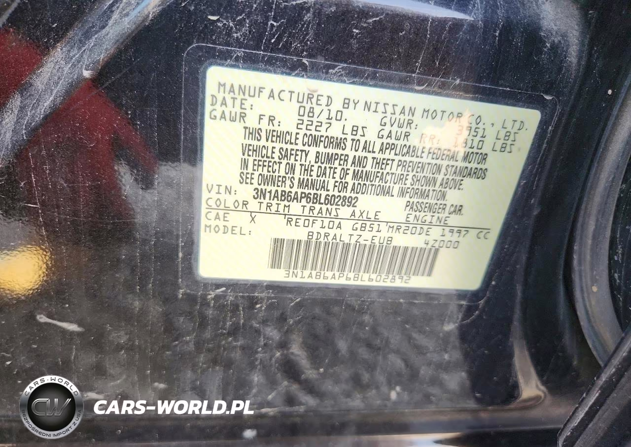 2011 Nissan Sentra 2.0 VIN:3N1AB6AP6BL602892 - 12