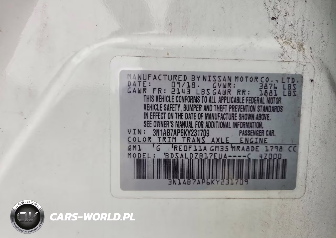 2019 Nissan Sentra Sv VIN:3N1AB7AP6KY231709 - 12
