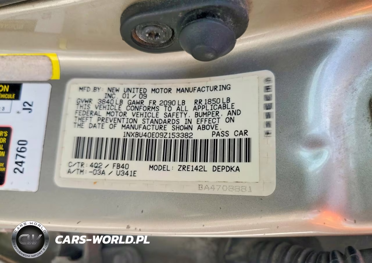 2009 Toyota Corolla Le VIN:1NXBU40E09Z153382 - 12