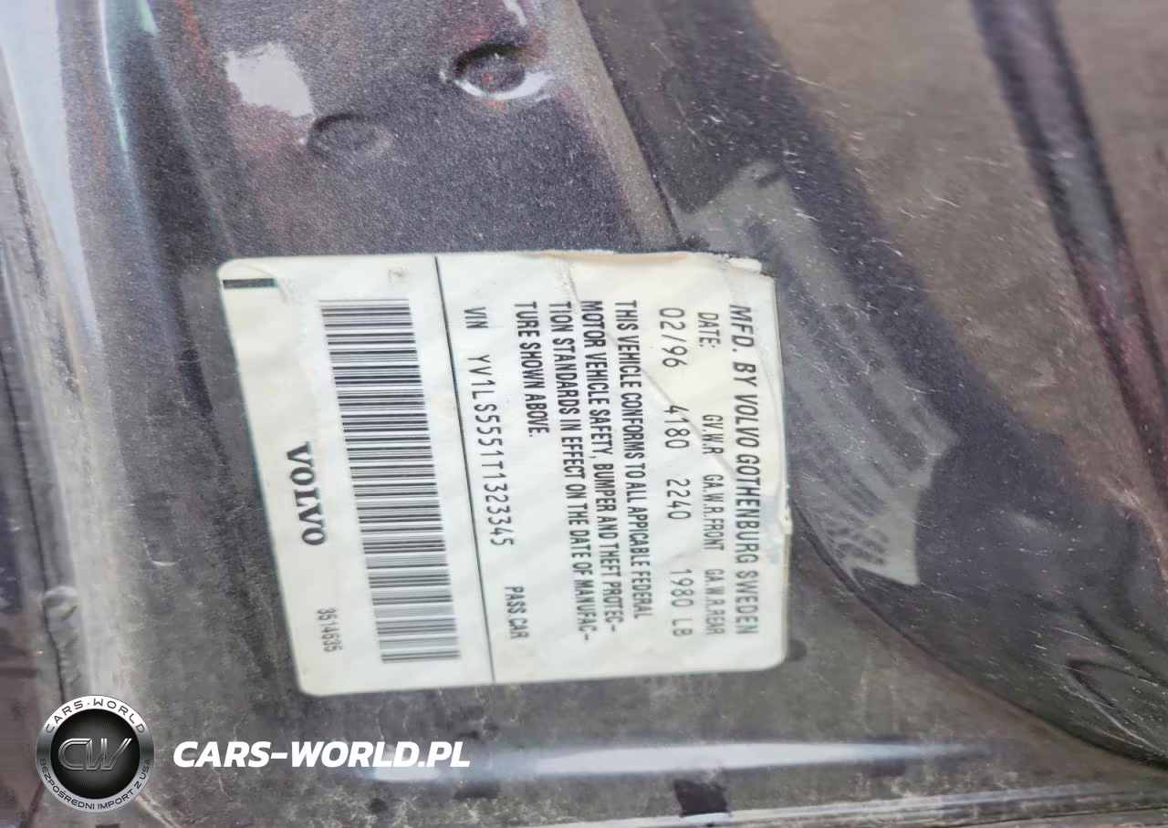 1996 Volvo 850 Base VIN:YV1LS5551T1323345 - 12