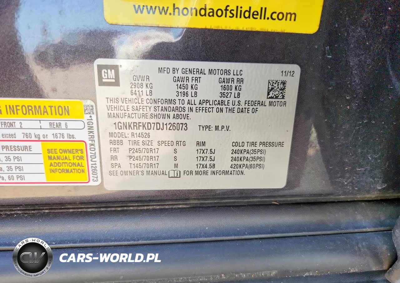 2013 Chevrolet Traverse Ls VIN:1GNKRFKD7DJ126073 - 12