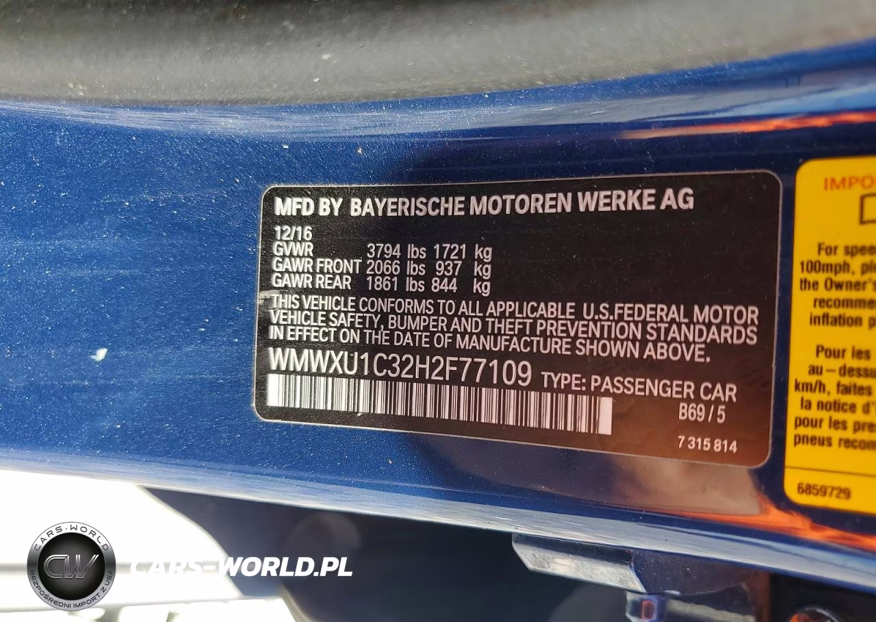 2017 Mini Cooper VIN:WMWXU1C32H2F77109 - 13