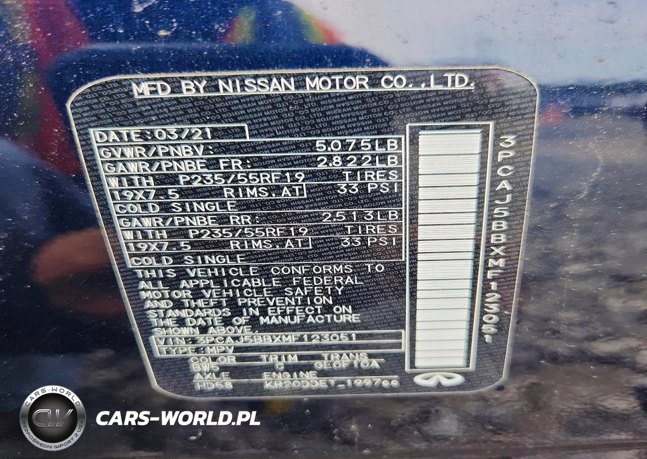 2021 Infiniti Qx50 Luxe VIN:3PCAJ5BBXMF123051 - 12