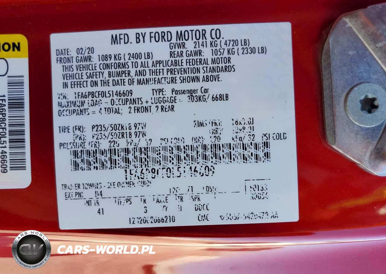 2020 Ford Mustang Gt VIN:1FA6P8CF0L5146609 - 12