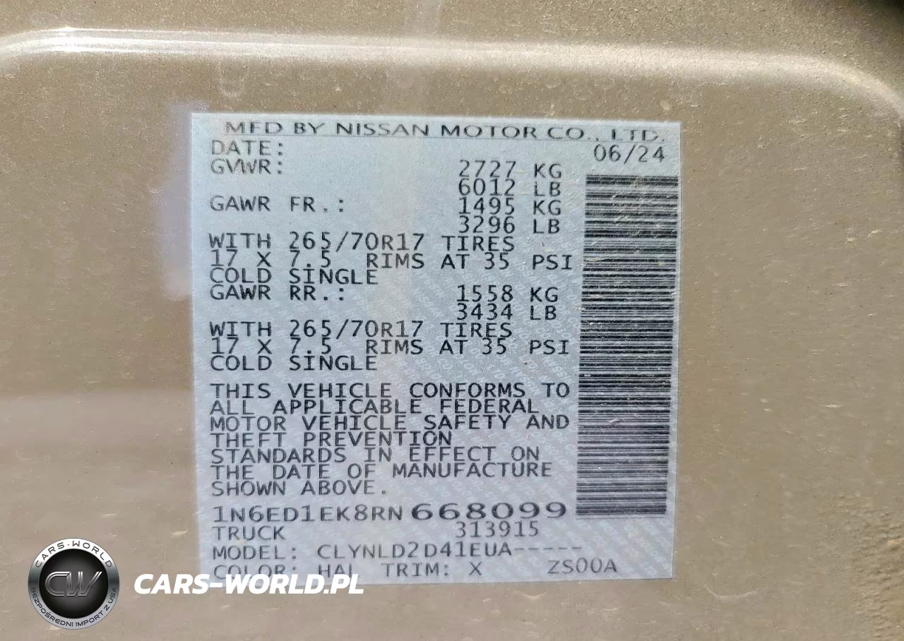 2024 Nissan Frontier Pro-4X VIN:1N6ED1EK8RN668099 - 12