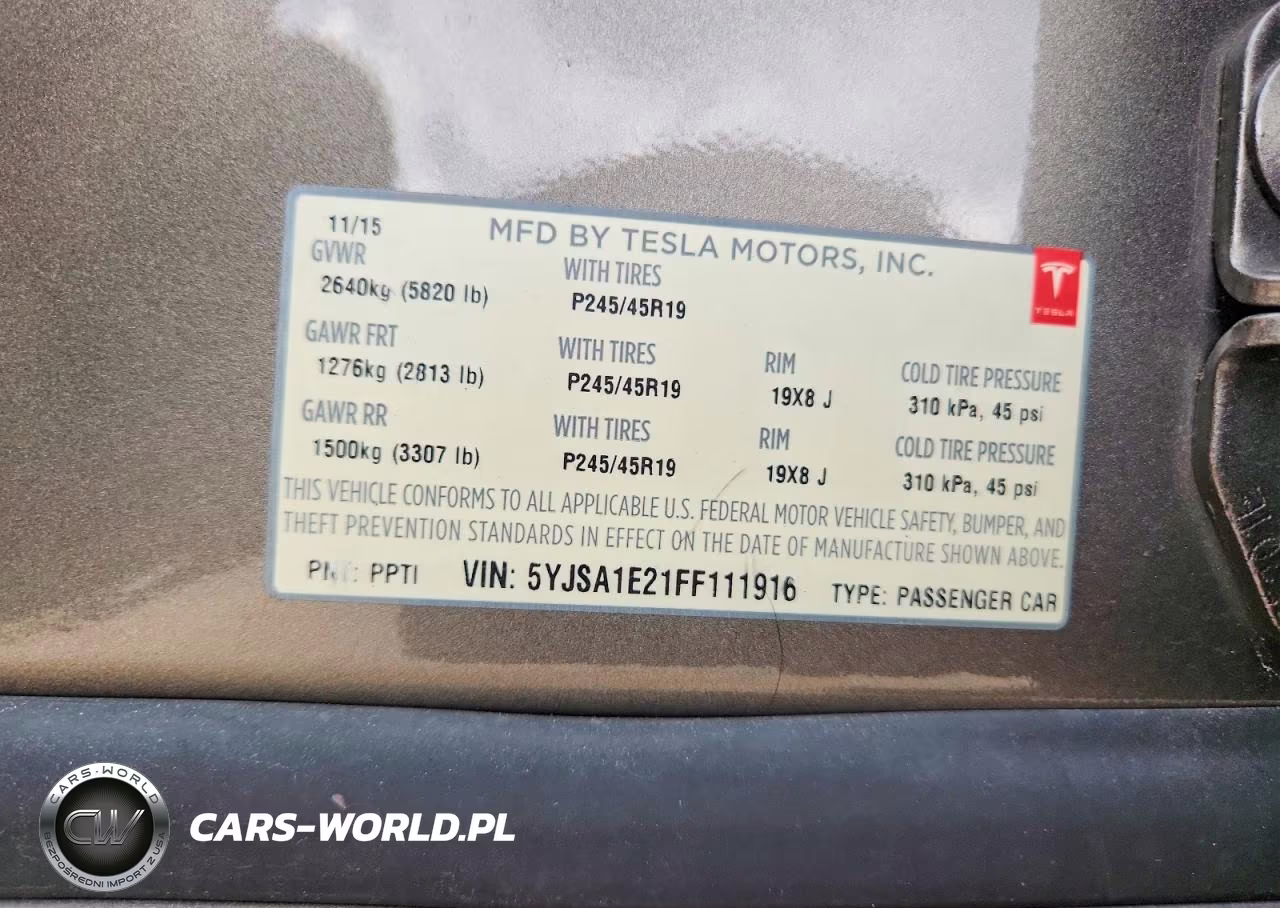 2015 Tesla Model S VIN:5YJSA1E21FF111916 - 12