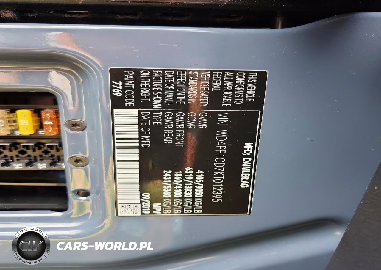 2019 Mercedes Benz Sprinter 2500 Delivery Van VIN:WD4PF1CD7KT012395 - 25