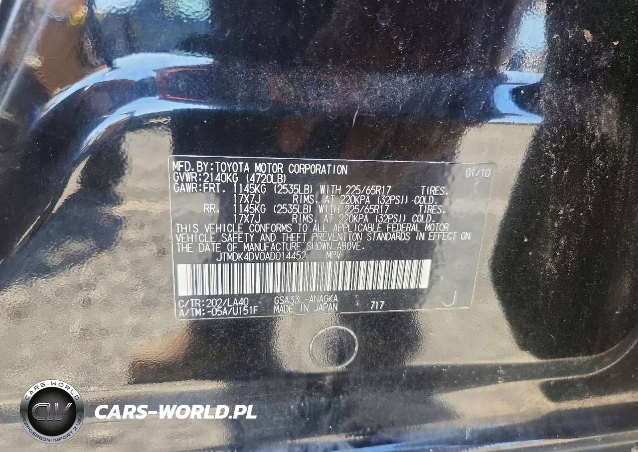 2010 Toyota Rav4 Limited VIN:JTMDK4DV0AD014452 - 12
