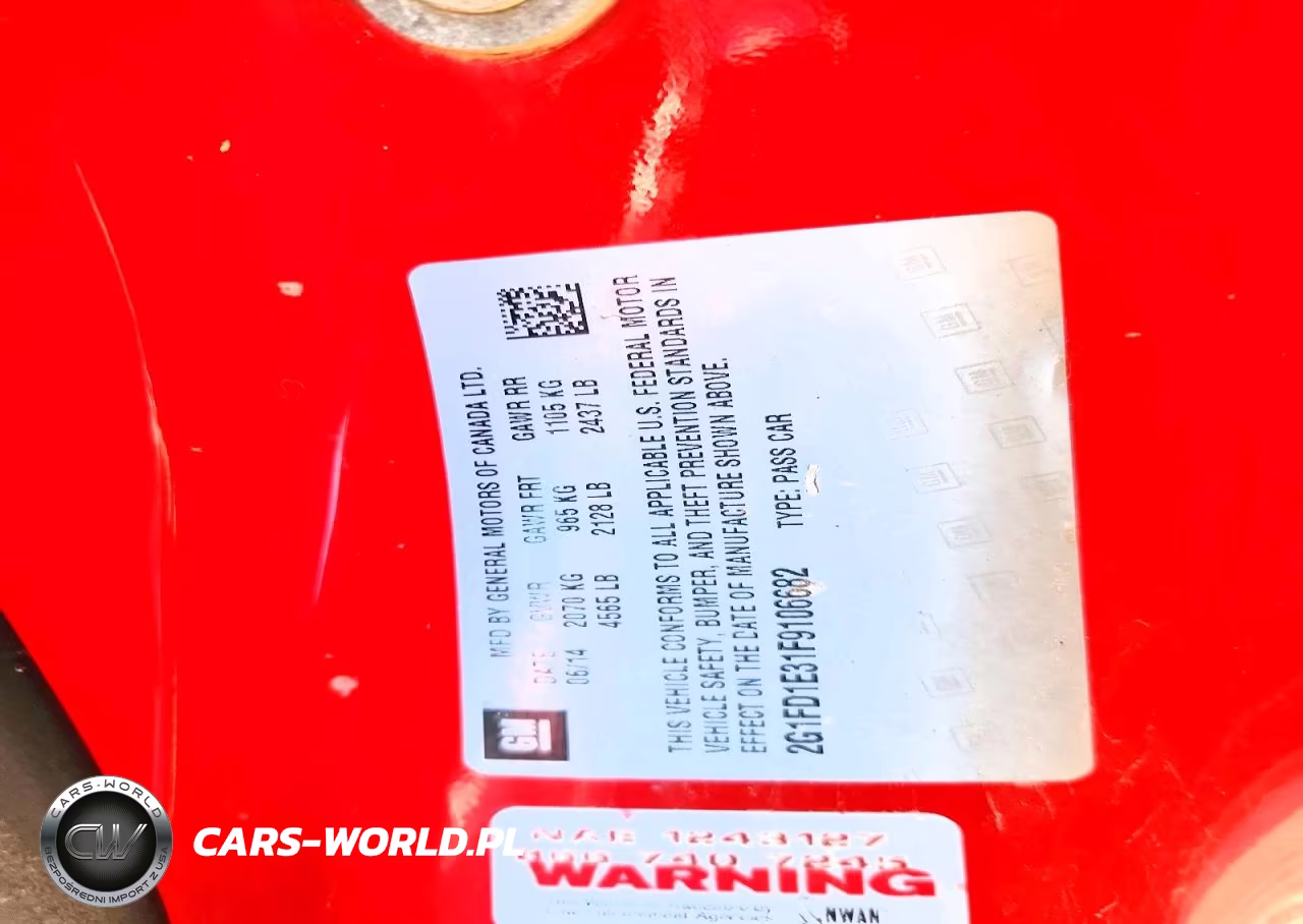 2015 Chevrolet Camaro Lt VIN:2G1FD1E31F9106682 - 12
